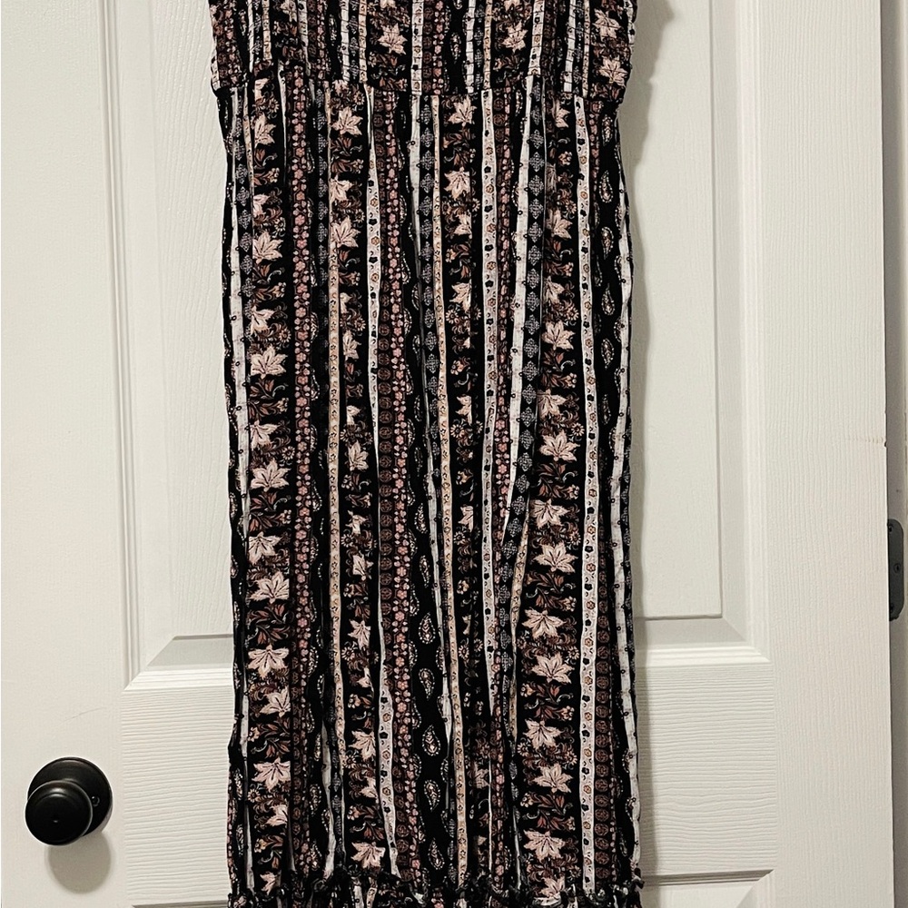 Floral Striped Maxi Dress